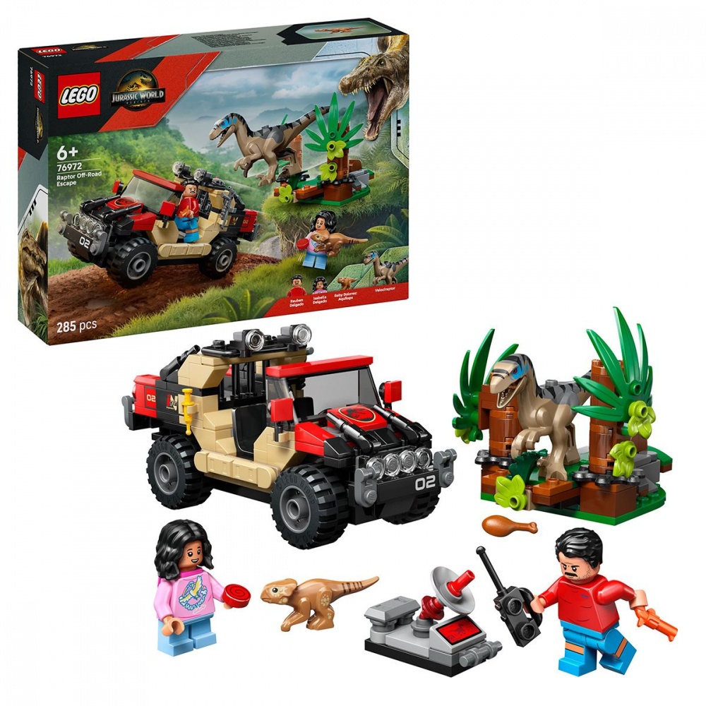 LEGO JURASSIC WORLD RENASTEREA EVADARE OFF-ROAD DIN CALEA UNUI VELOCIRAPTOR 76972 [8]