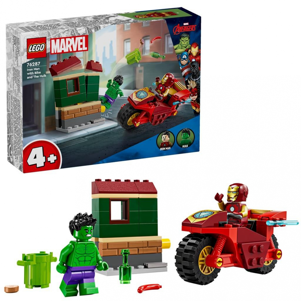 LEGO MARVEL IRON MAN CU MOTOCICLETA SI HULK 76287 [4]