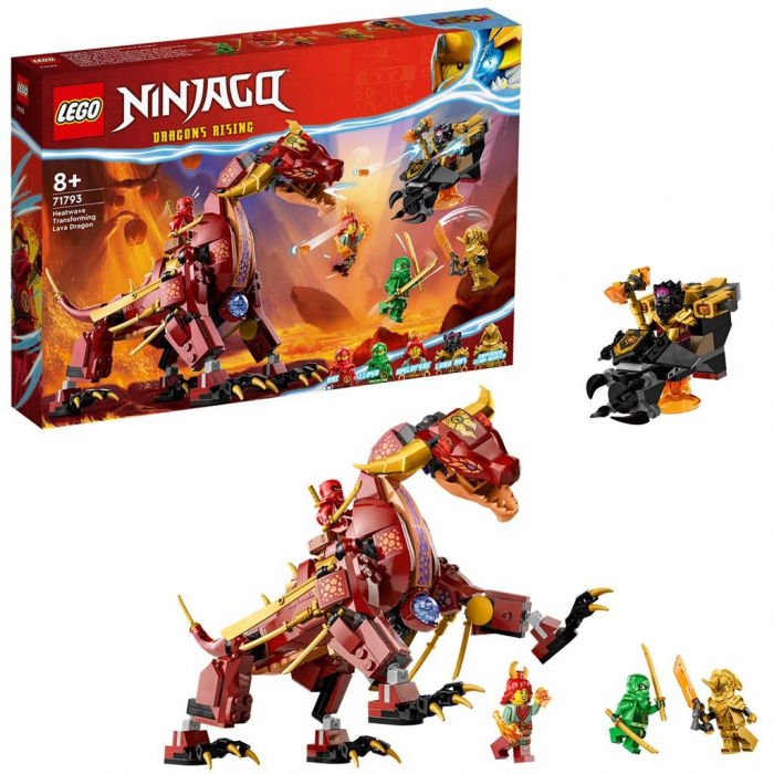 Lego ninjago dragonul de lava transformator cu val de caldura 71793 [6]
