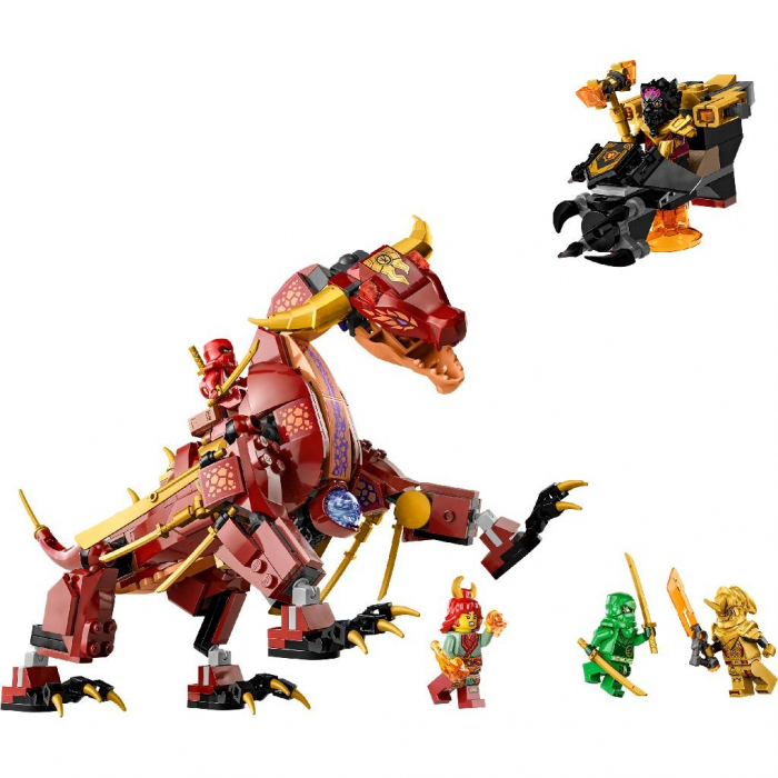 Lego ninjago dragonul de lava transformator cu val de caldura 71793 [2]