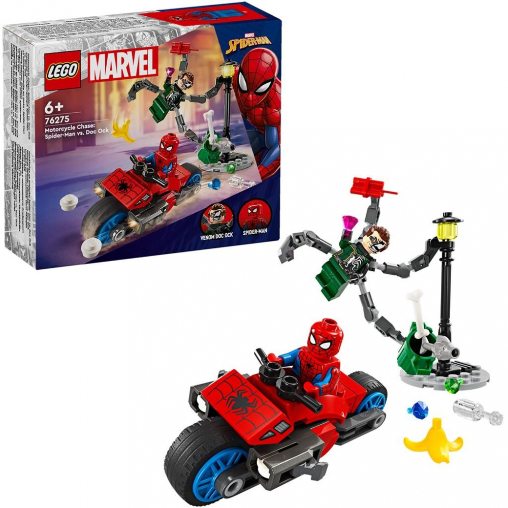 Lego Super Heroes Urmarire Pe Motocicleta Omul Paianjen Vs Doc Ock 76275 [5]