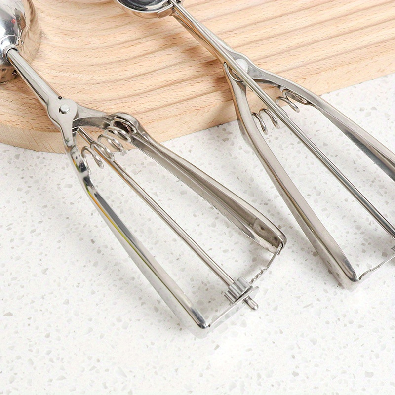 Lingura pentru inghetata cu declansator,inox, 23x6 cm [4]