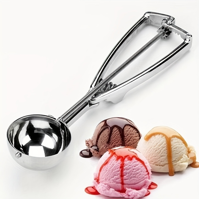 Lingura pentru inghetata cu declansator,inox, 23x6 cm