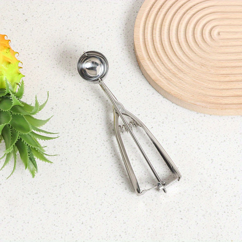 Lingura pentru inghetata cu declansator,inox, 23x6 cm [3]