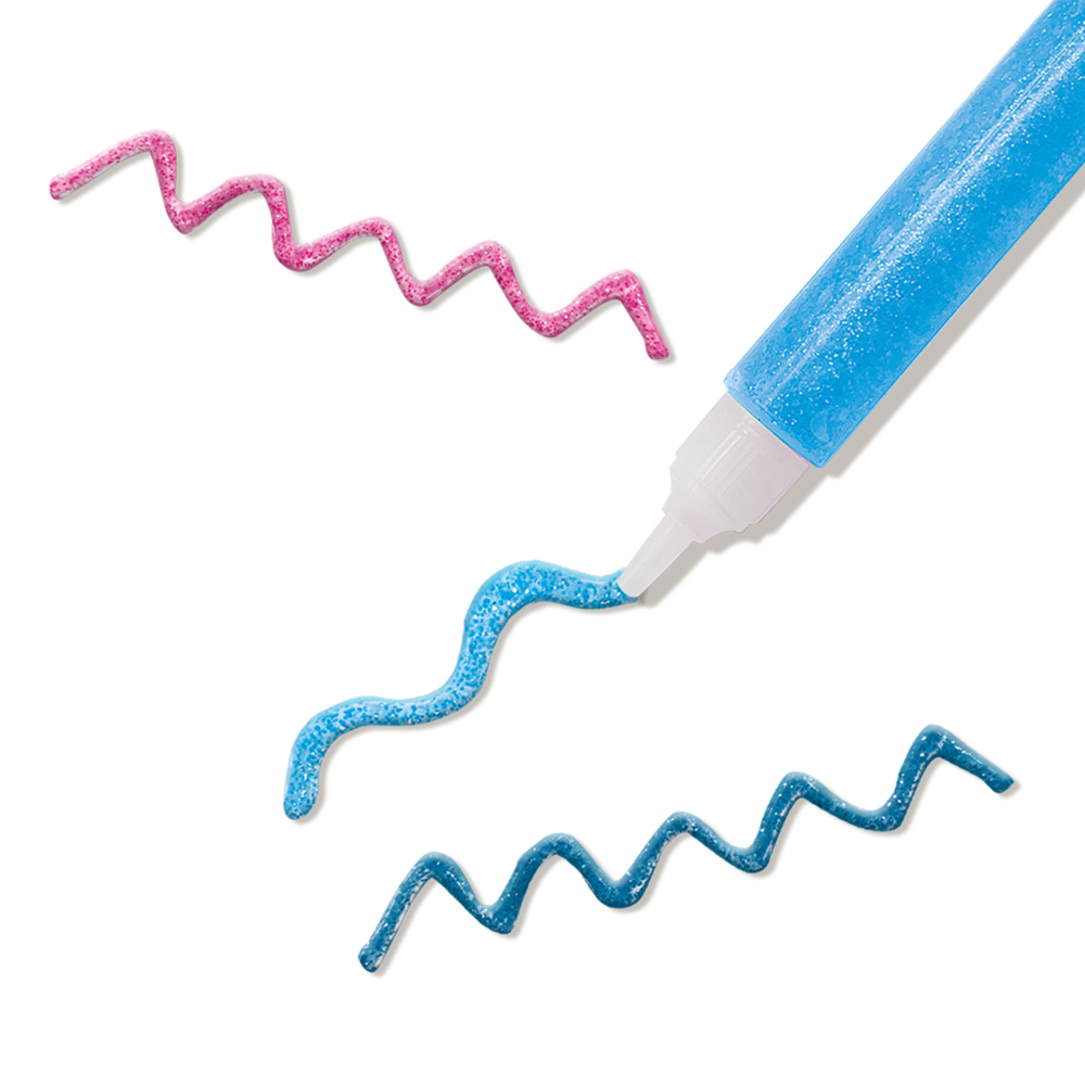 Lipici colorat cu sclipici, lavabil, set 12 tuburi pentru activități creative copii [2]