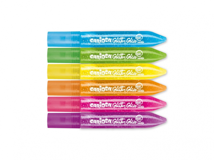 Lipici cu sclipici Fluo 6/set [2]