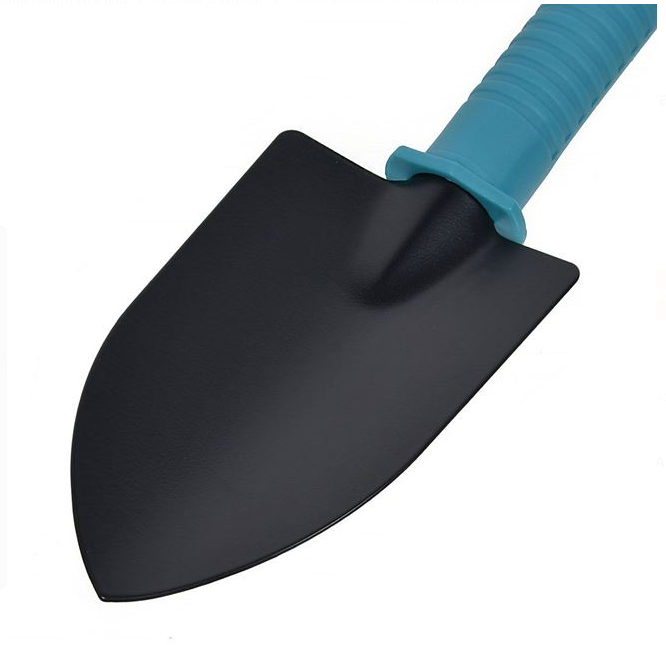 Lopata metalica de gradina cu maner din plastic, albastru, 25 cm [2]