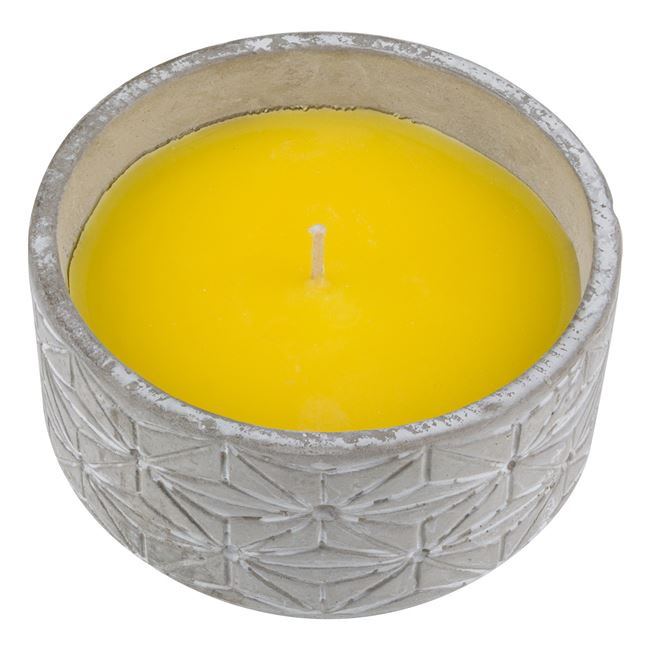 Lumanare citronella anti tantari in ghiveci de ceramica gri [2]