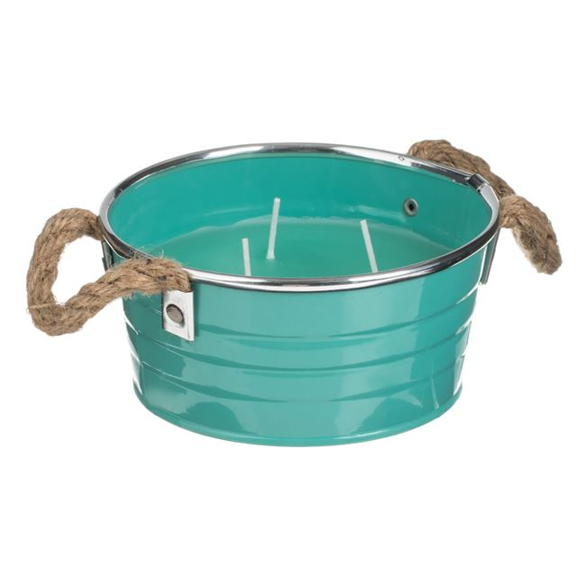 Lumanare citronella anti tantari in ghiveci metalic tip galetusa,320 grame [2]
