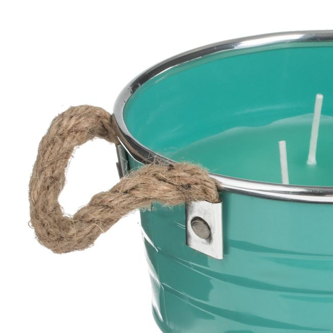 Lumanare citronella anti tantari in ghiveci metalic tip galetusa,320 grame [3]