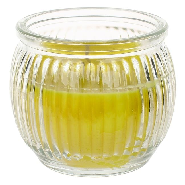 Lumanare citronella anti tantari in pahar de sticla,6.5x6.5 cm