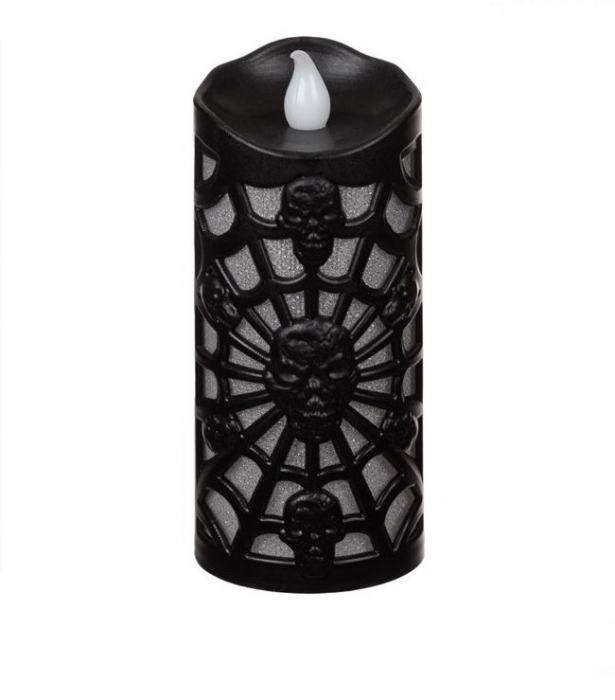 Lumanare cu flacara Led Black Halloween [2]
