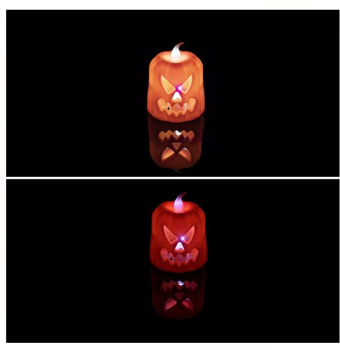 Lumanare cu flacara led Dovleac Halloween [2]