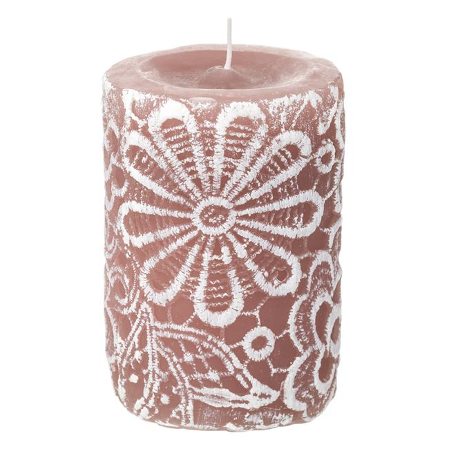 Lumanare decorativa cu design flori in relief [2]
