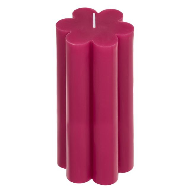 Lumanare decorativa in forma de floare,fuchsia,7x15 cm [1]