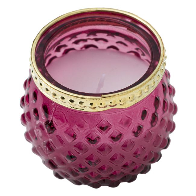 Lumanare decorativa in pahar cu bordura aurie [2]