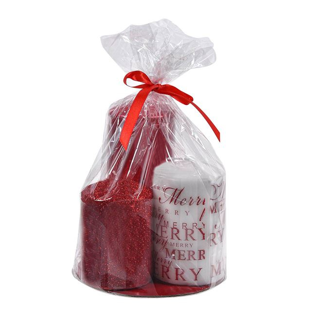 Lumanare decorativa pentru Craciun,diverse marimi,3 bucati/set [2]