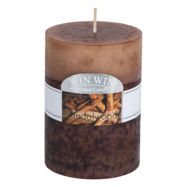 Oem - Lumanare parfumata cu aroma de lemn de santal, 6,8x9,5 cm