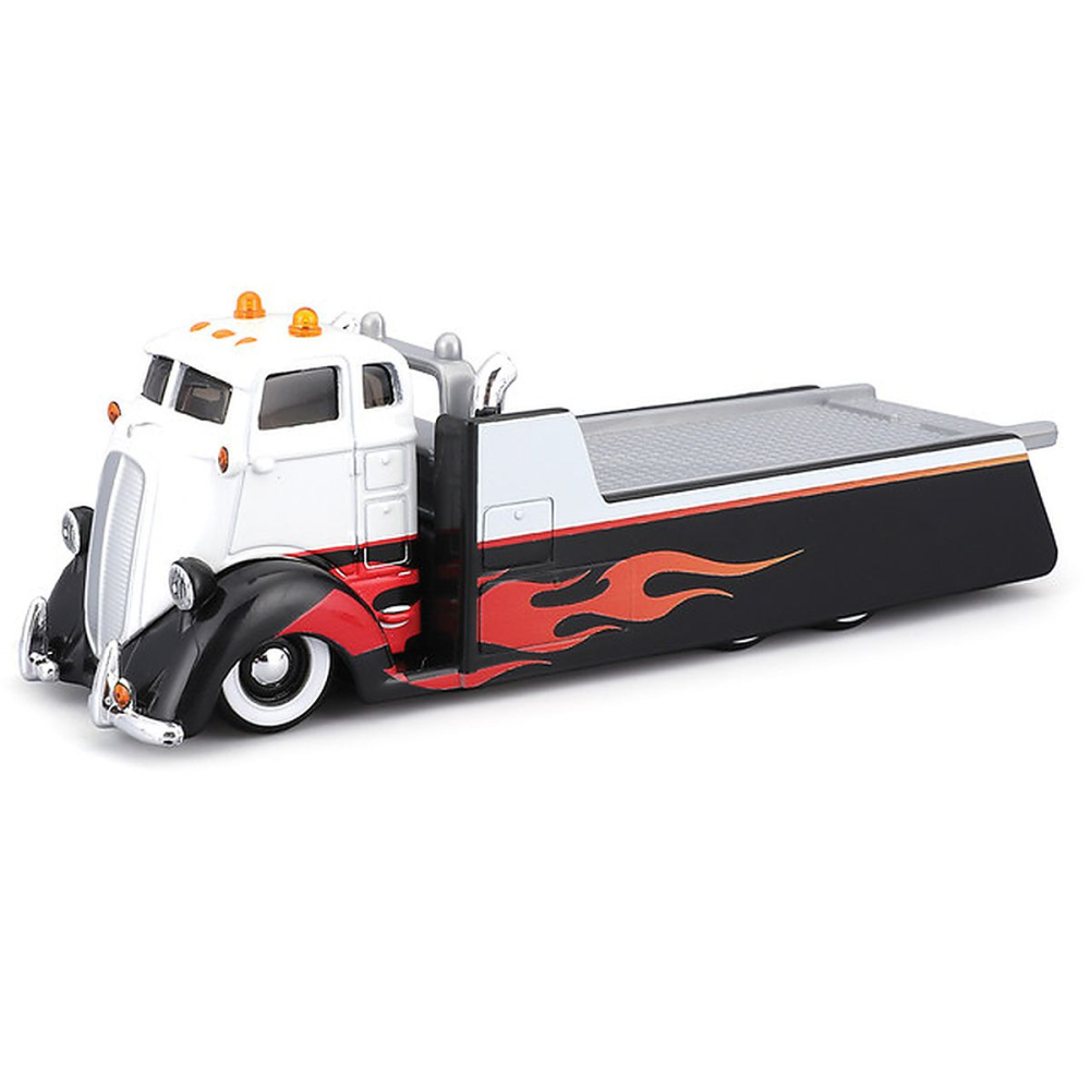 MAISTO DESIGN ELITE TRANSPORT SET CAMION CU RAMPA COE FLATBED SI MASINUTA CHEVROLET K5 BLAZER 1979 SCARA 1 LA 64 [8]