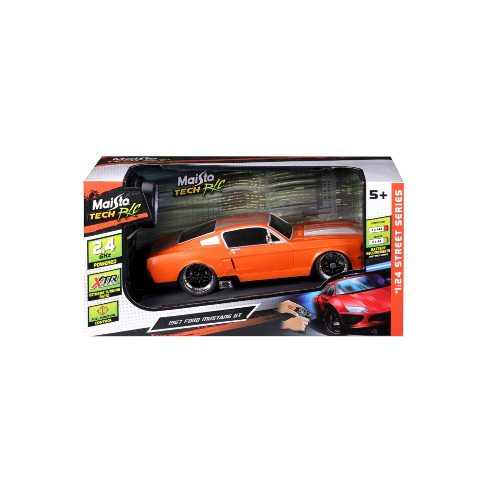 MAISTO MASINUTA CU TELECOMANDA 2.4GHz FORD MUSTANG GT 1967 SCARA 1 LA 24