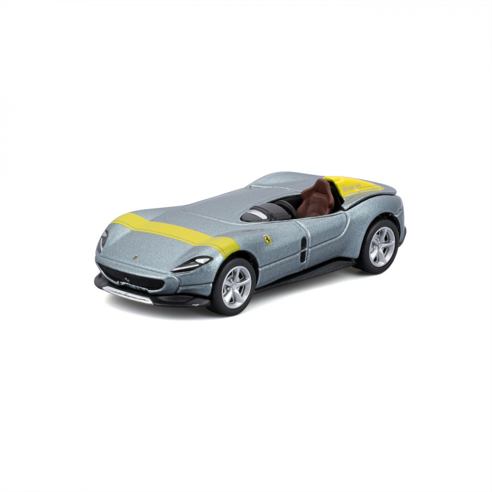 MAISTO MASINUTA METALICA SPEED ICONS FERRARI MONZA SP1 ARGINTIU GALBEN SCARA 1 LA 64 [2]