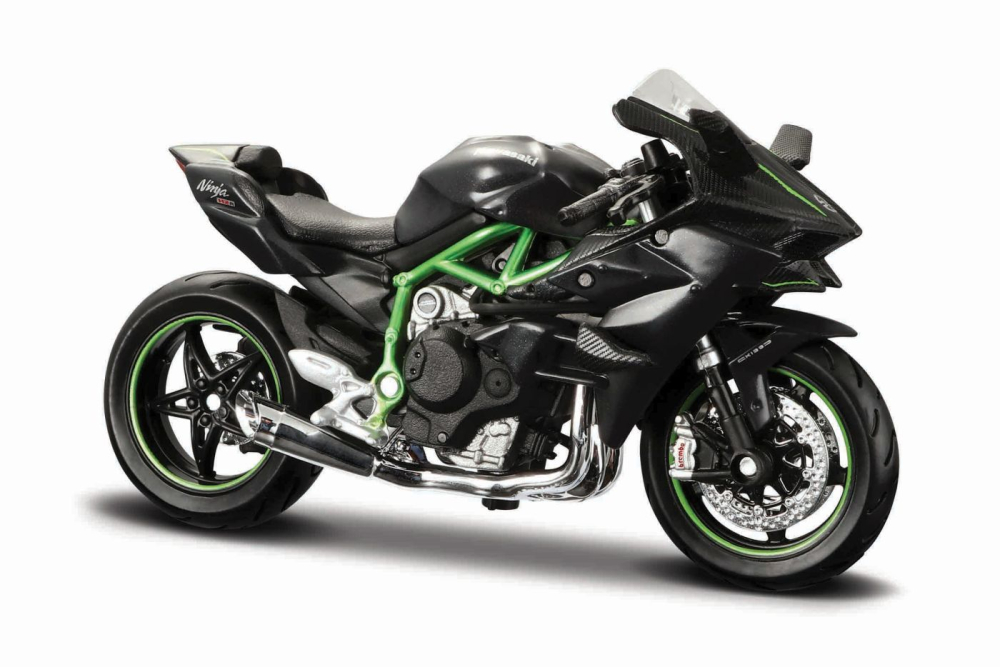 MAISTO MOTOCICLETA METALICA CU STAND EDITIE SPIECIALA KAWASAKI NINJA H2R SCARA 1 LA 18
