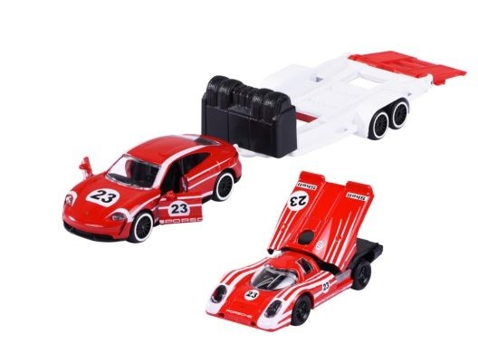 Majorette Set 2 Masinute Si Remorca Porsche Taycan Scara 1:64 [2]
