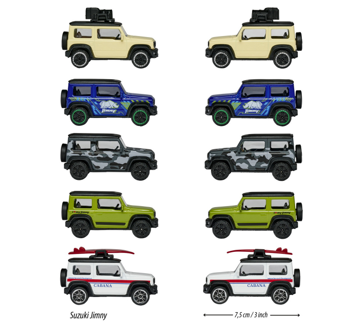 Majorette Set 5 Mașini din Metal Suzuki Jimny 7.5cm  [3]