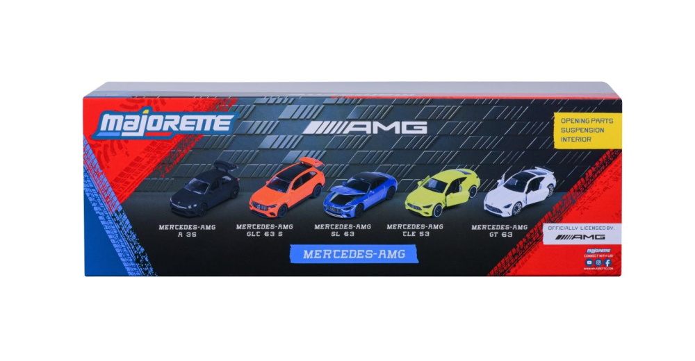 MAJORETTE SET 5 MASINUTE METALICE MERCEDES AMG 7.5CM [5]