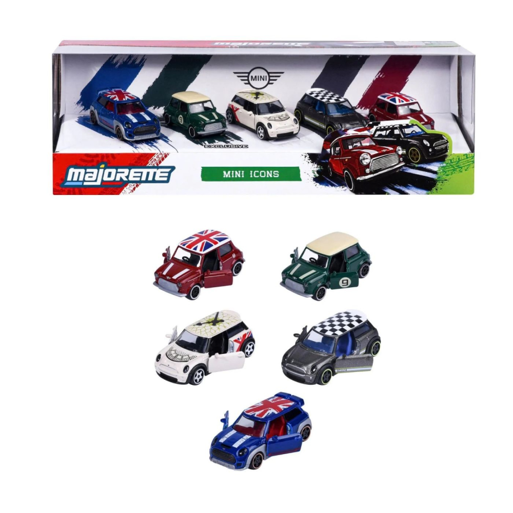 MAJORETTE SET 5 MASINUTE METALICE MINI ICONS SCARA 1 LA 64 [3]
