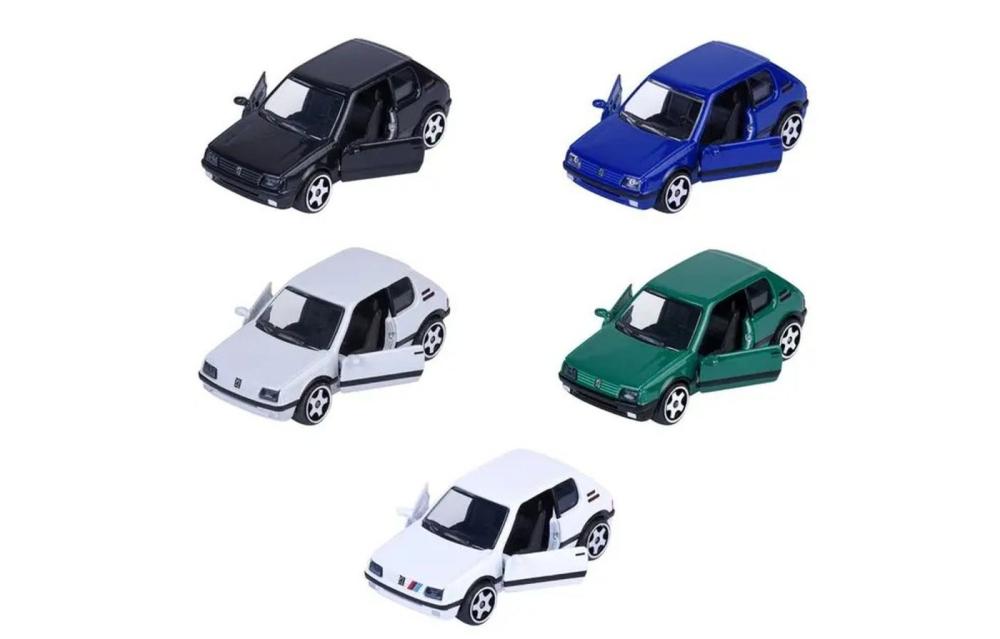 MAJORETTE SET 5 MASINUTE METALICE PEUGEOT 205 GTI SCARA 1 LA 64 [2]