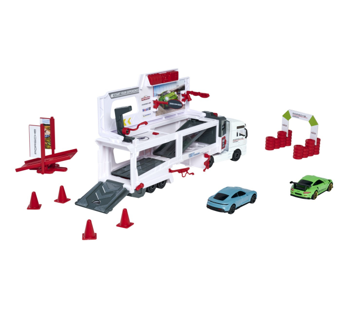Majorette Set Camion MAN TGX Truck și 2 Mașinuțe Porsche [5]