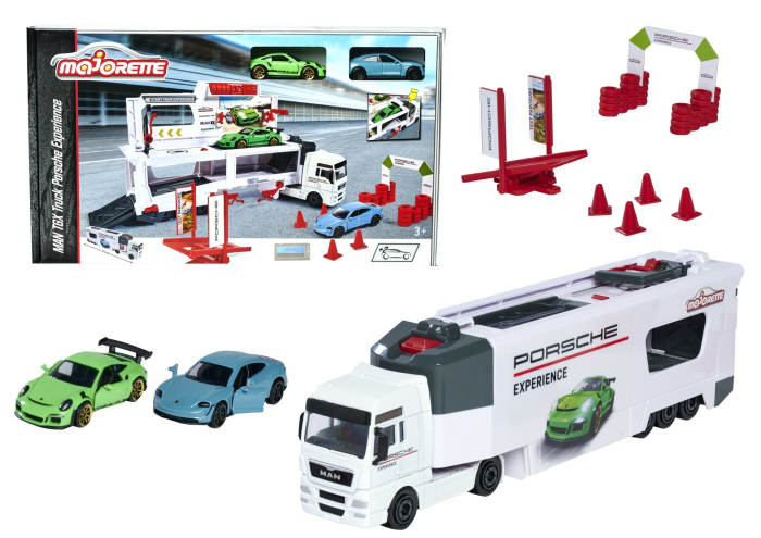 Majorette Set Camion MAN TGX Truck și 2 Mașinuțe Porsche [6]