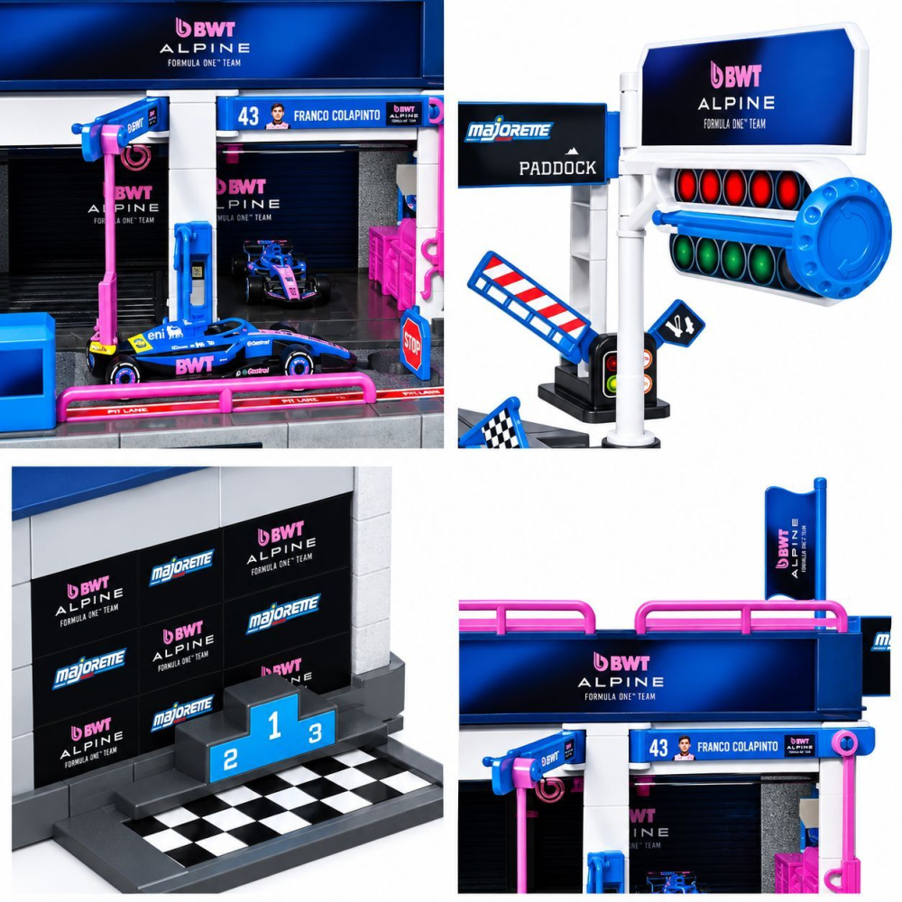 MAJORETTE SET MOTORSPORT BWT ALPINE F1 TEAM CU MASINUTA INCLUSA ALPINE A525 R19 SCARA 1 LA 64 [4]