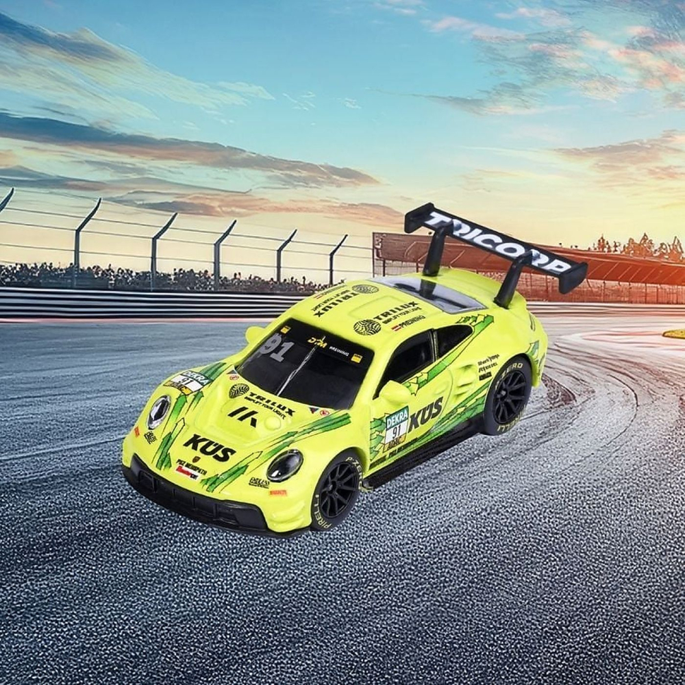 MAJORETTE SET MOTORSPORT DTM CU MASINUTA INCLUSA PORSCHE 911 GT3 R SCARA 1 LA 64 [6]
