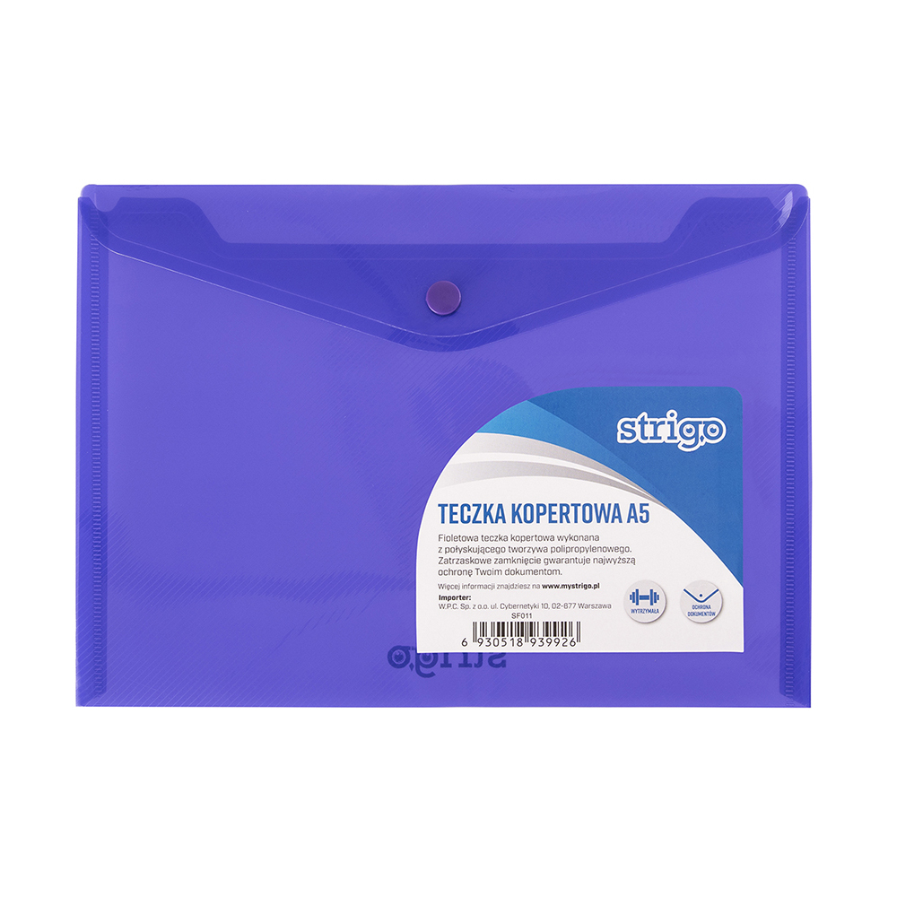 Mapa Plic cu Capsa Strigo A5, PP, Culoare Mov