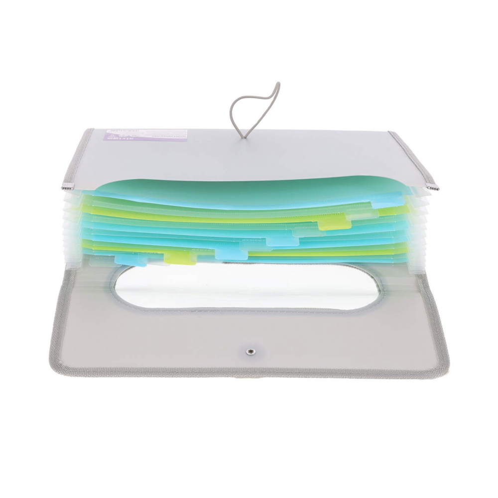 Mapa Strigo Plastic Extensibil A4, 6 Compartimente, gri [3]