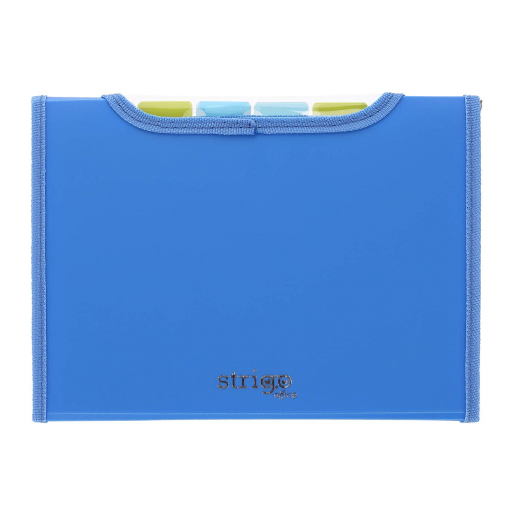 Mapa Strigo Plastic Extensibil A5, 6 Compartimente, Albastru [2]