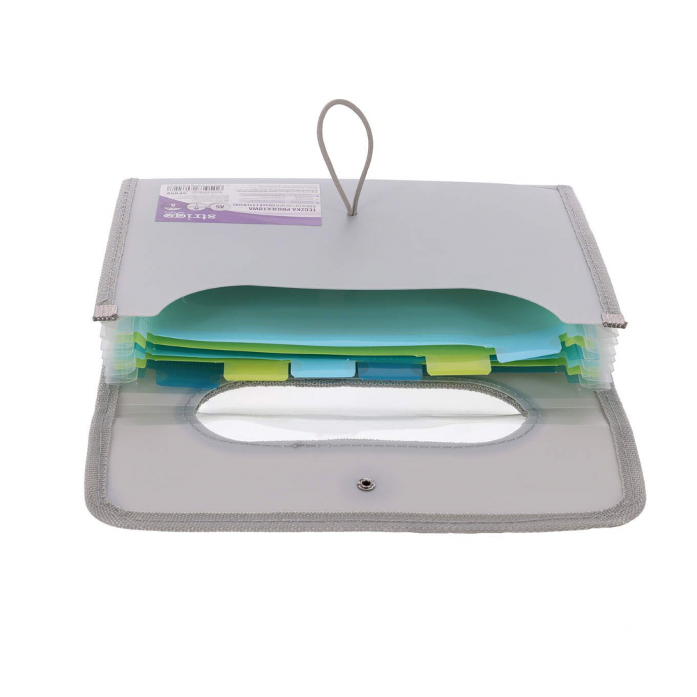 Mapa Strigo Plastic Extensibil A5, 6 Compartimente, Gri [3]