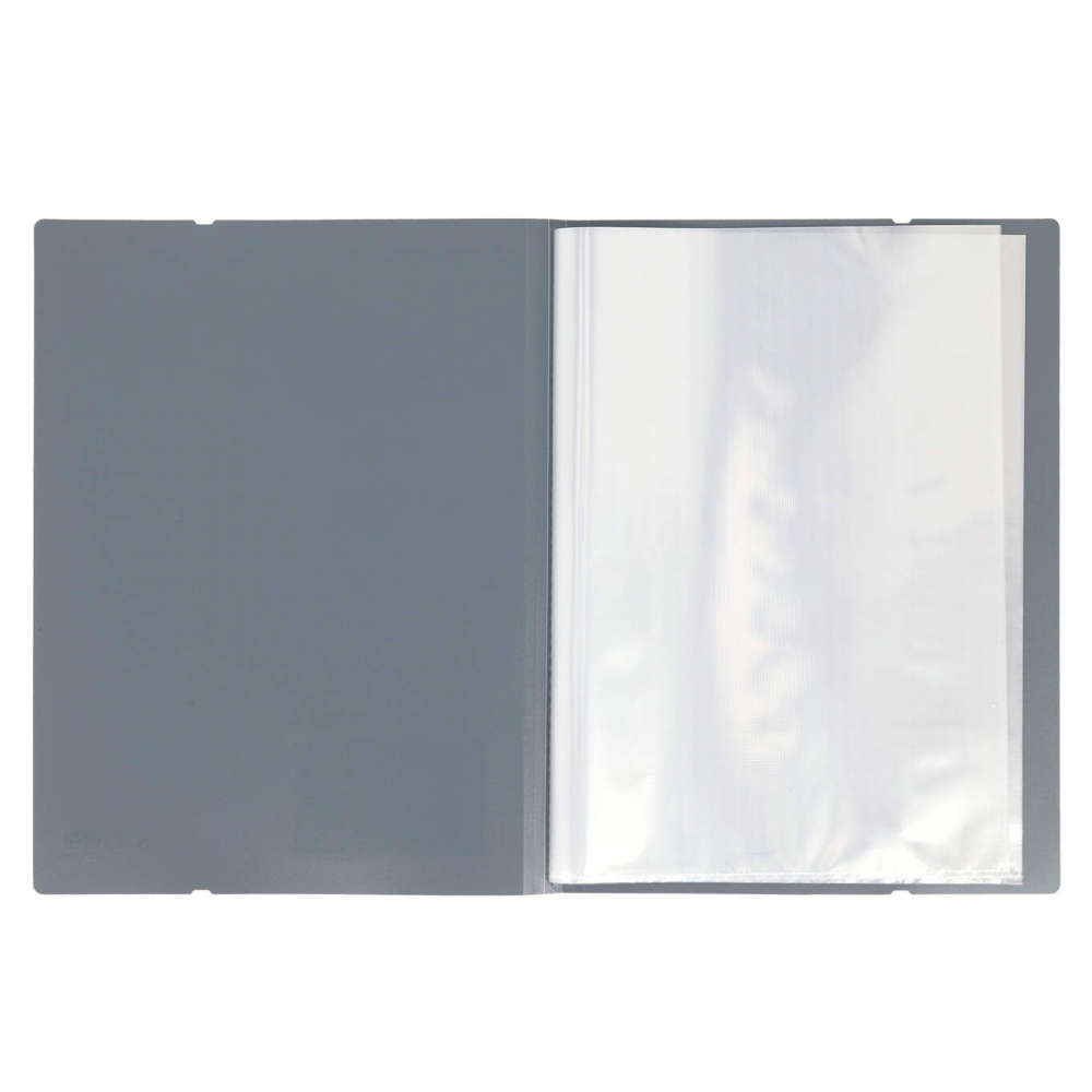 Mapa Strigo, PP, A4, cu elastic, 20 folii protecție, gri [2]