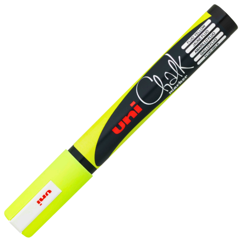 Marker creta lichida 1.8-2.5mm,varf rotund,galben fosforescent [2]