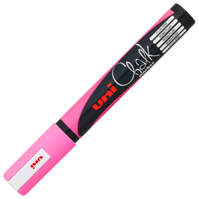 Marker creta lichida 1.8-2.5mm,varf rotund,roz fosforescent [2]