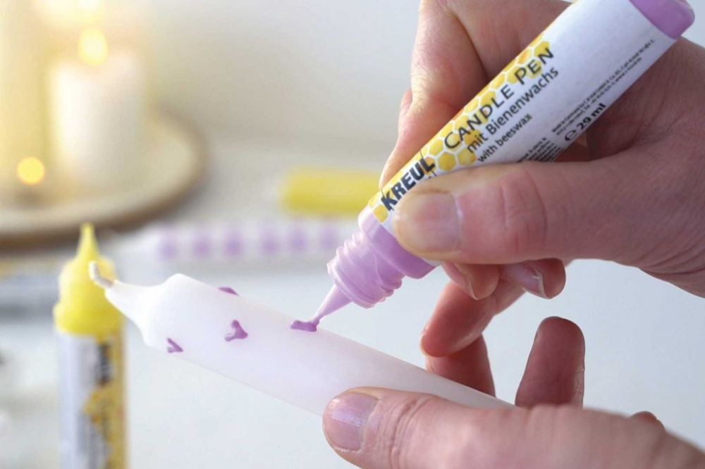 Marker cu ceara lichida pentru decorat lumânări,varf fin, diverse culori, 29 ml [2]