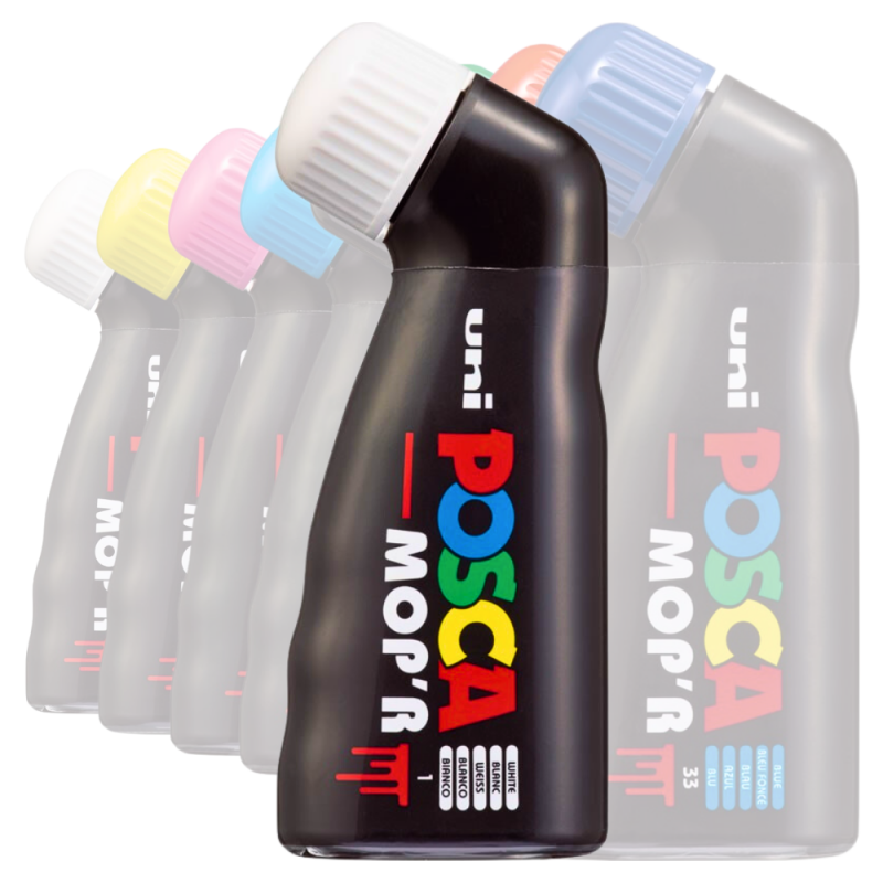 Marker cu cerneala pigmentara UNI PCM22 Posca 3-19 mm,varf buretat,alb [3]