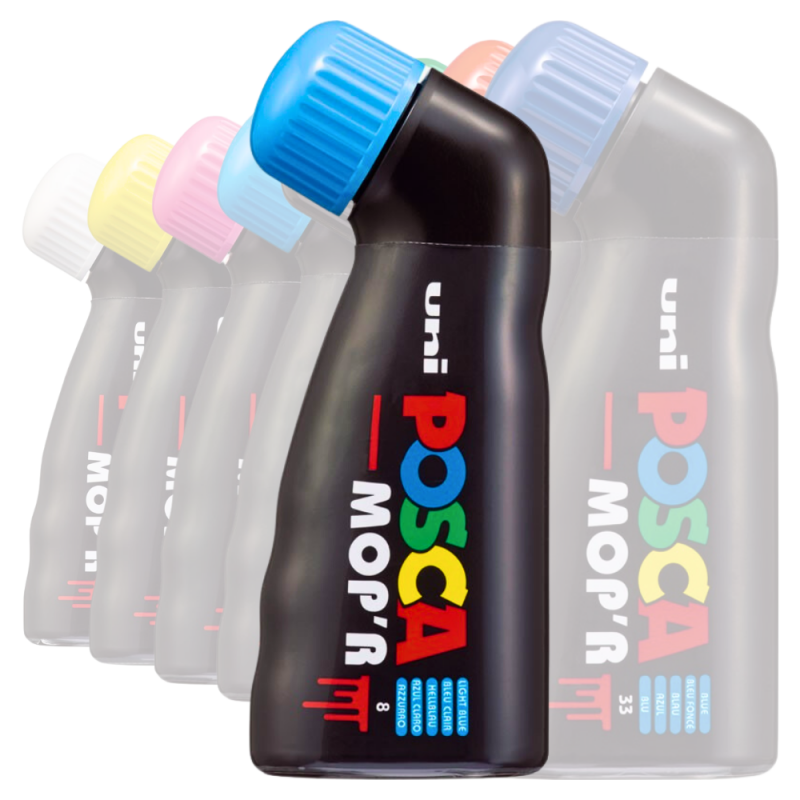 Marker cu cerneala pigmentara UNI PCM22 Posca 3-19 mm,varf buretat,albastru deschis [2]