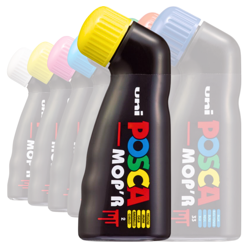 Marker cu cerneala pigmentara UNI PCM22 Posca 3-19 mm,varf buretat,galben [2]