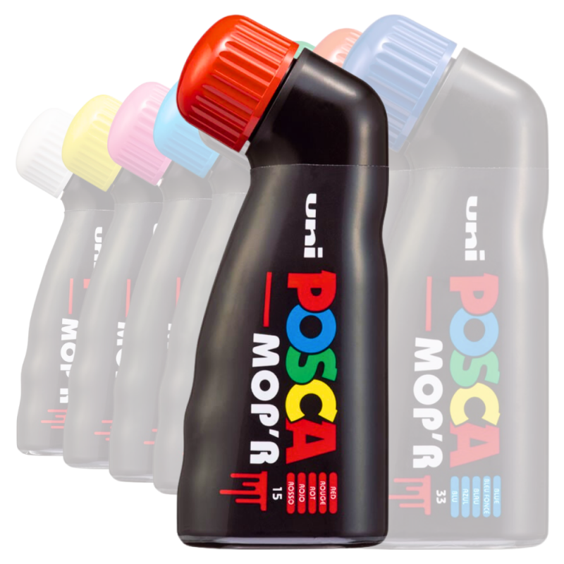 Marker cu cerneala pigmentara UNI PCM22 Posca 3-19 mm,varf buretat,rosu [2]