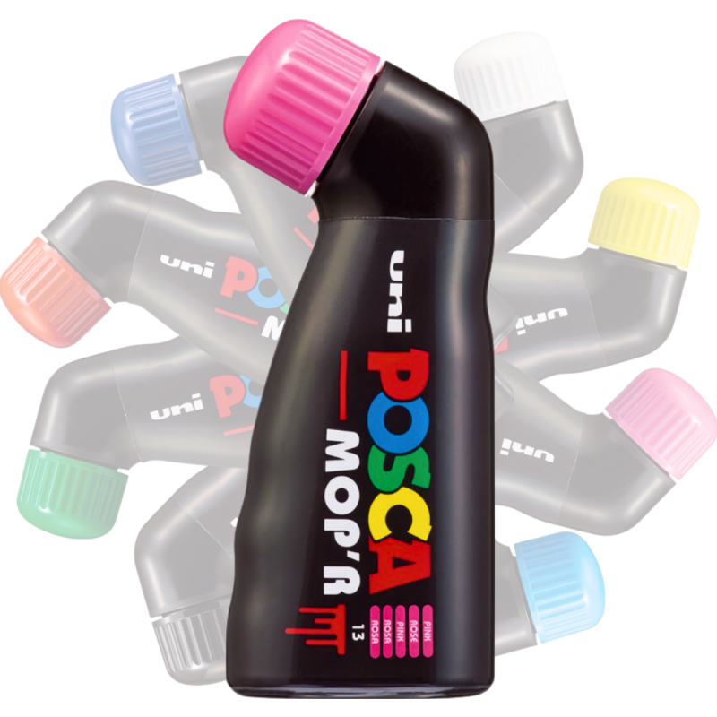 Marker cu cerneala pigmentara UNI PCM22 Posca 3-19 mm,varf buretat,roz [2]