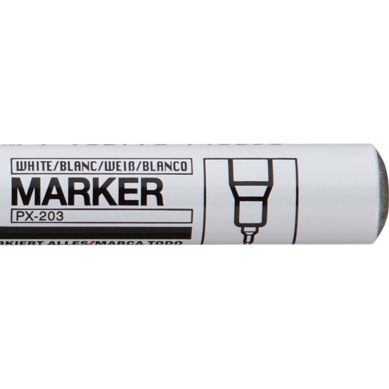 Marker cu vopsea pe baza de ulei,varf fin metalic 0.8 mm-alb [2]