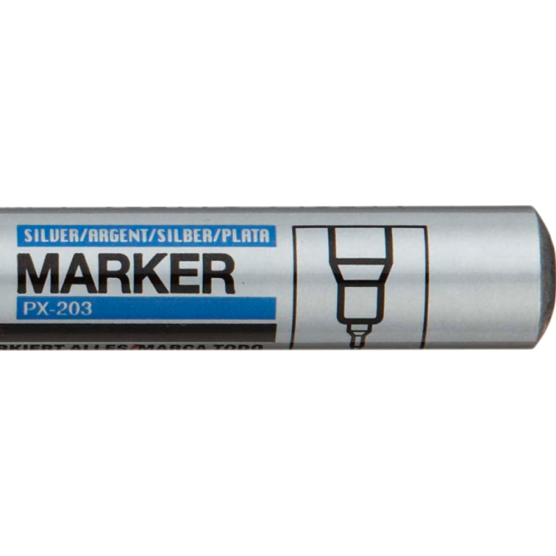 Marker cu vopsea pe baza de ulei,varf fin metalic 0.8 mm-argintiu [2]